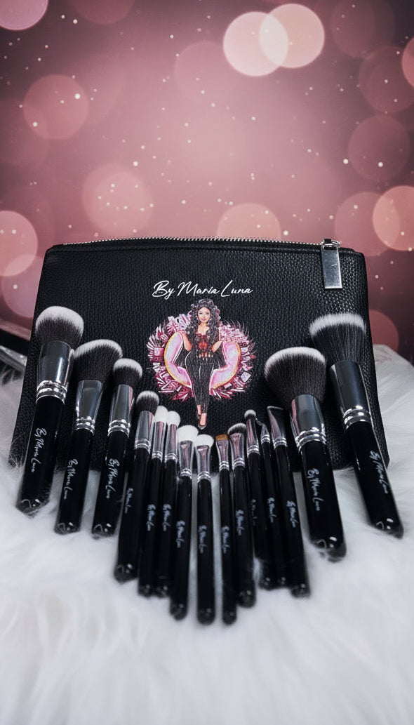 BLACK 15 PCS MASTER BRUSH SET